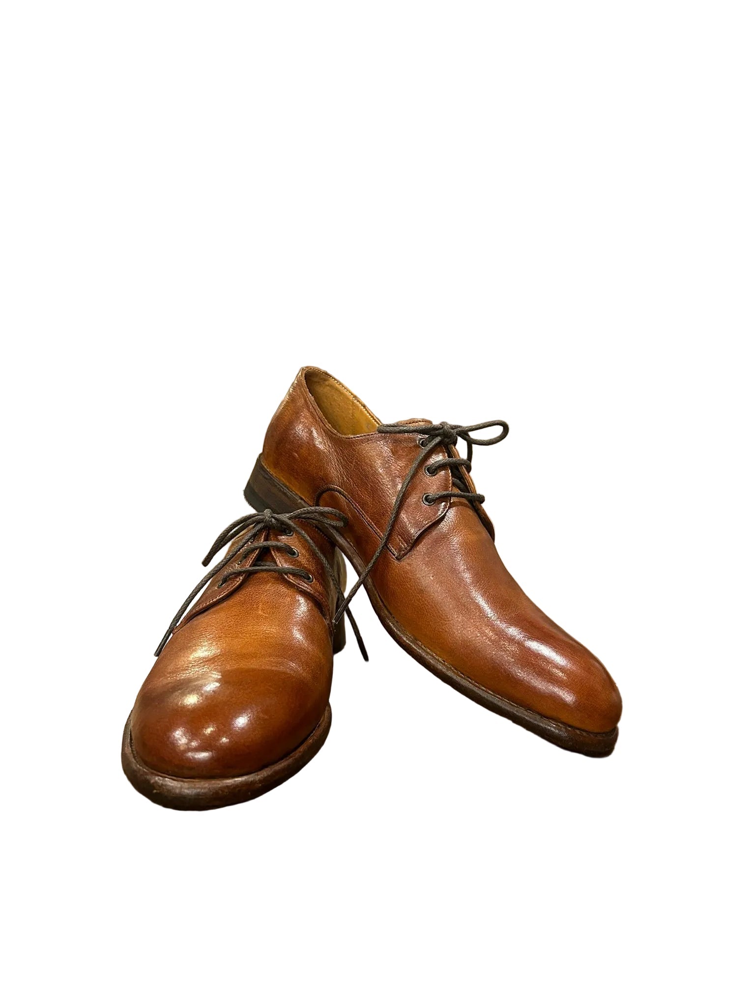 Scarpa stringata uomo in pelle Pelletteria Allegrini Filippo E126 cuoio - Pelletteria Allegrini