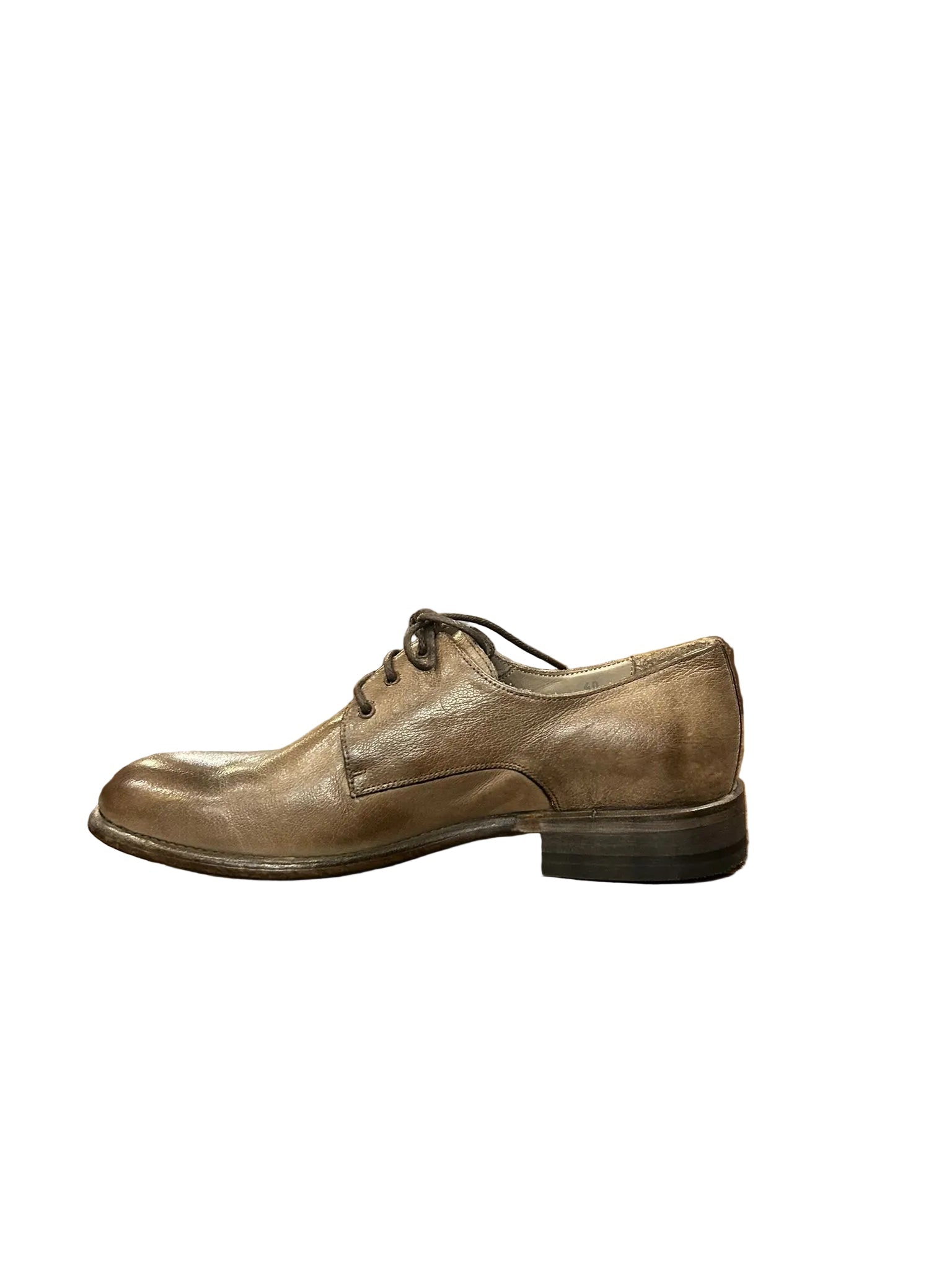 Scarpa stringata uomo in pelle Pelletteria Allegrini Filippo E126 Taupe - Pelletteria Allegrini