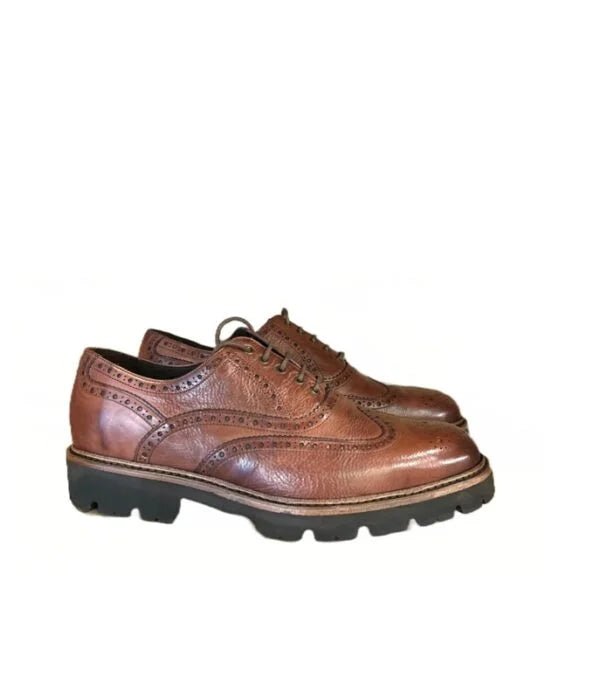 Scarpa stringata uomo in pelle Pelletteria Allegrini Filippo PRESTON siberia - Pelletteria Allegrini