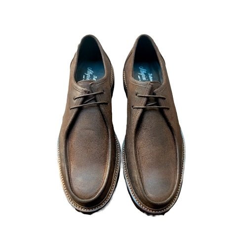 Scarpa uomo in pelle Pelletteria Allegrini Filippo PECCO testa di moro - Pelletteria Allegrini