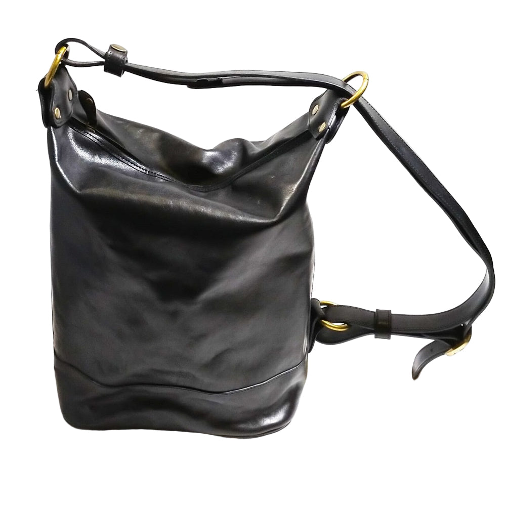Secchiello/zaino in pelle I Medici 63/1100 nero - Pelletteria Allegrini