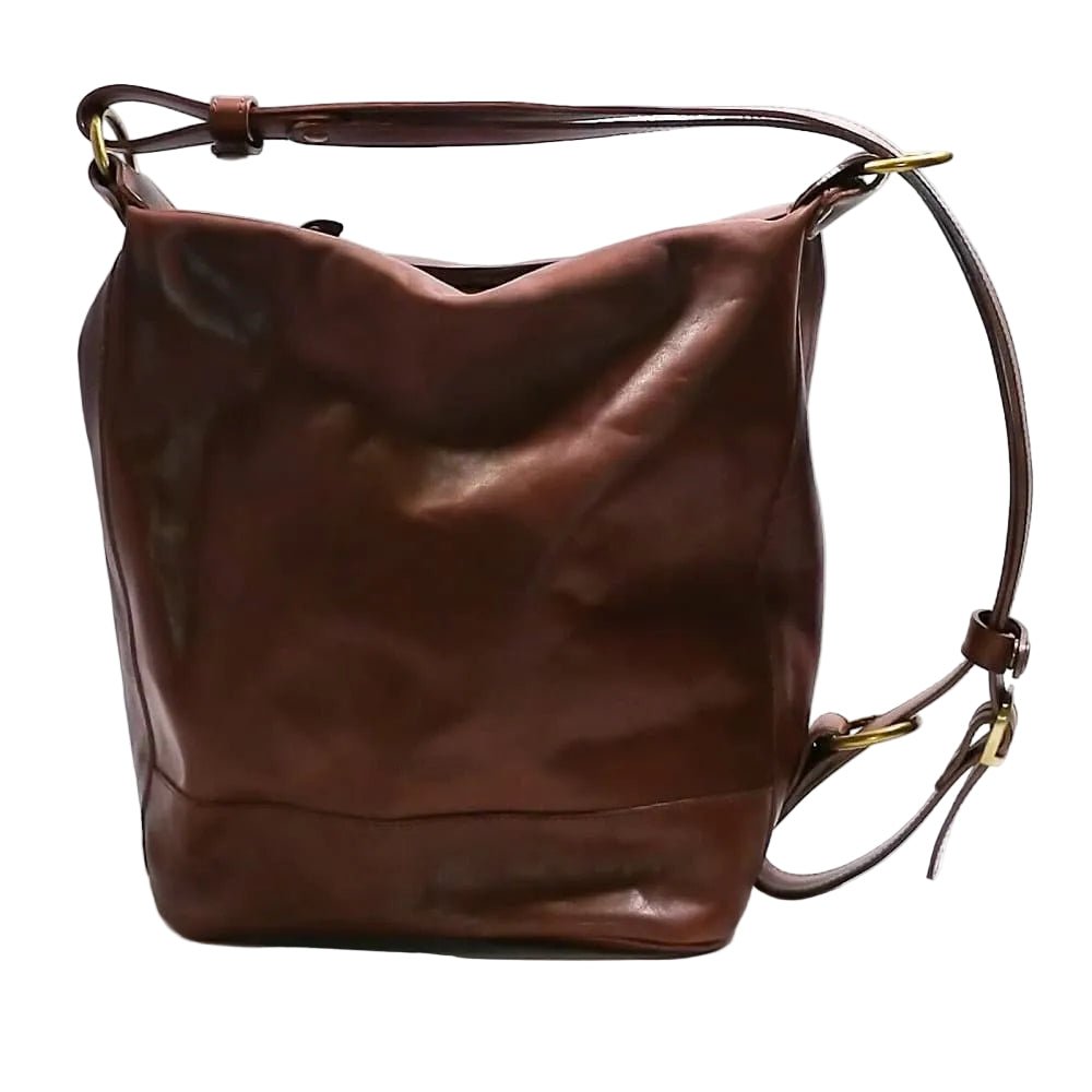 Secchiello/zaino in pelle I Medici 63/1100 testa di moro - Pelletteria Allegrini