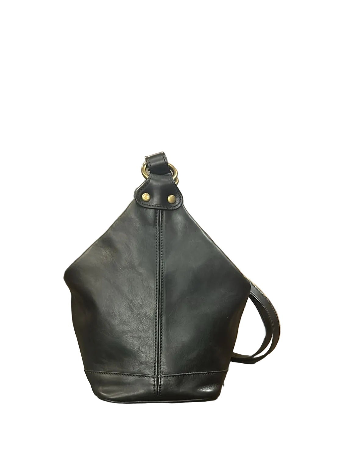 Secchiello/zaino piccolo in pelle I Medici 63/1000 Nero - Pelletteria Allegrini