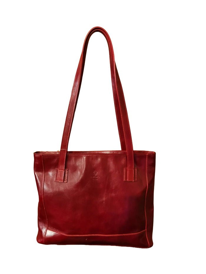 Shopper in pelle I Medici 63/2250 Rosso - Pelletteria Allegrini