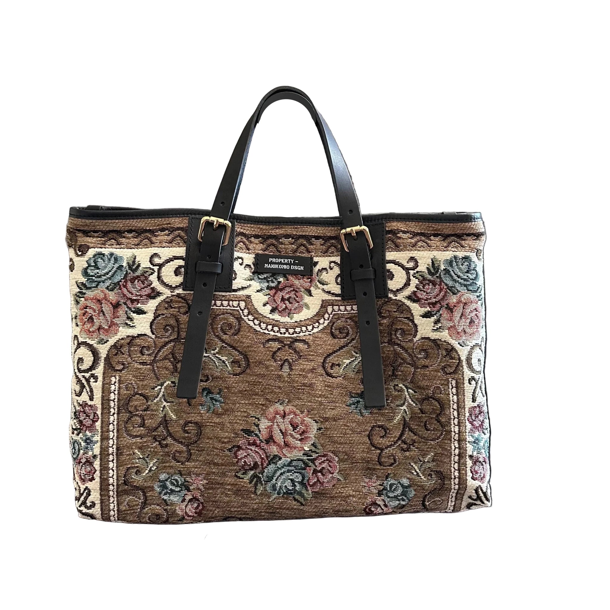 Shopping bag MANIKOMIO DESIGN 2 PROJECT "RUG" Havana - Pelletteria Allegrini
