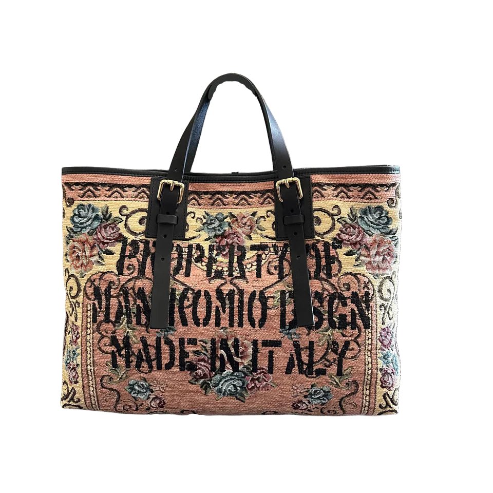 Shopping bag MANIKOMIO DESIGN 2 PROJECT "RUG" Rosa - Pelletteria Allegrini