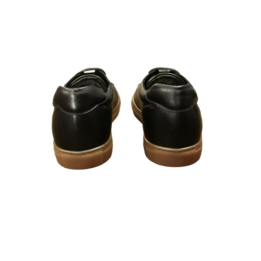 Sneaker bassa in pelle di agnello uomo Pelletteria Allegrini Filippo CLAUT Nero