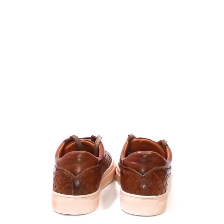 Sneaker in pelle intrecciata uomo Pelletteria Allegrini Filippo 1411 Coker - Pelletteria Allegrini