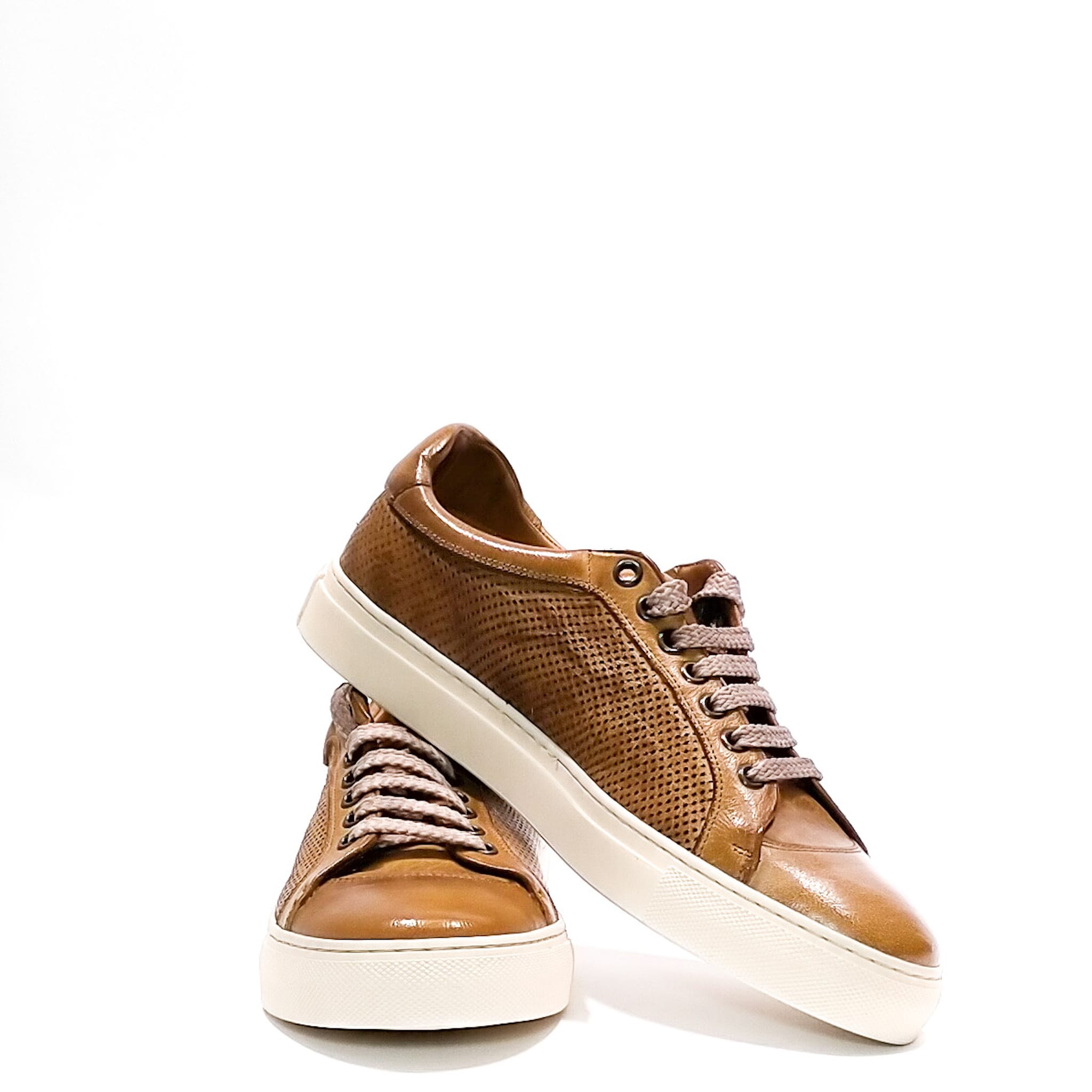 Sneakers bassa donna in pelle Pelletteria Allegrini Filippo D650 Cerro - Pelletteria Allegrini