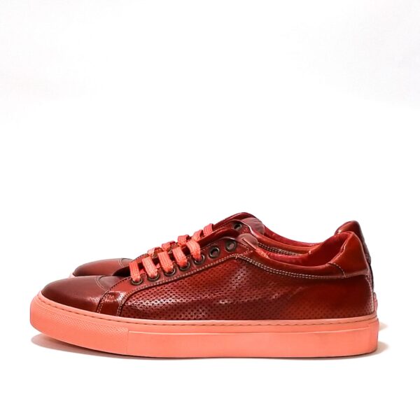 Sneakers bassa donna in pelle Pelletteria Allegrini Filippo D650 Porpora - Pelletteria Allegrini