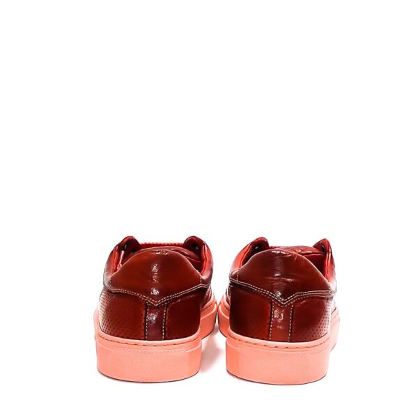 Sneakers bassa donna in pelle Pelletteria Allegrini Filippo D650 Porpora - Pelletteria Allegrini