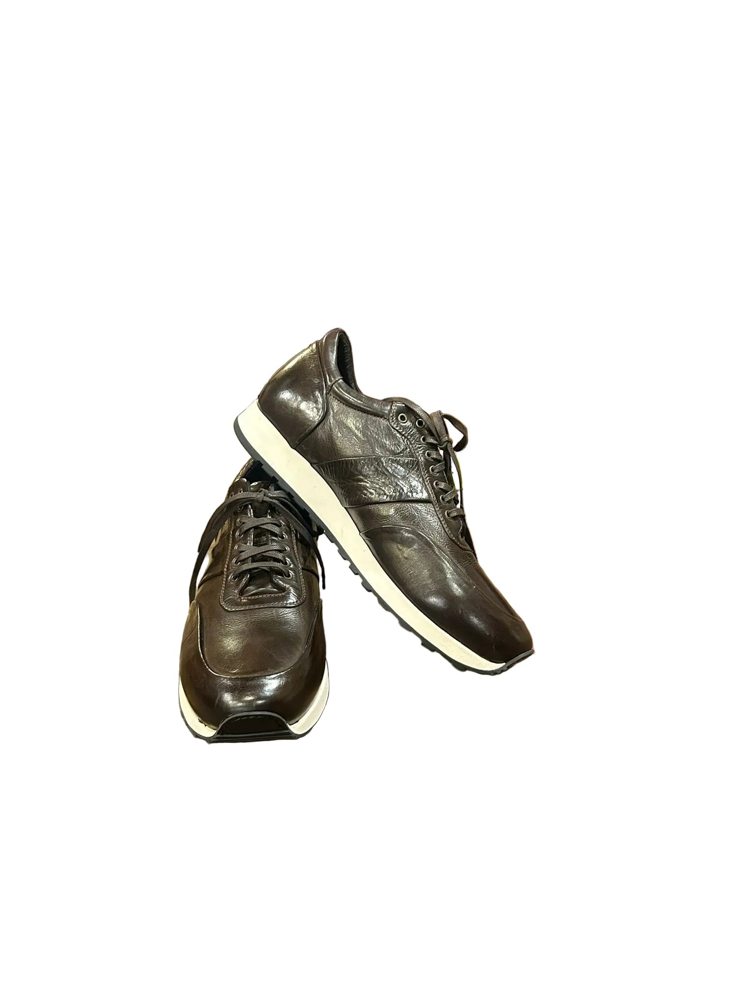 Sneakers da uomo in pelle Pelletteria Allegrini Filippo COLLE Testa di moro - Pelletteria Allegrini