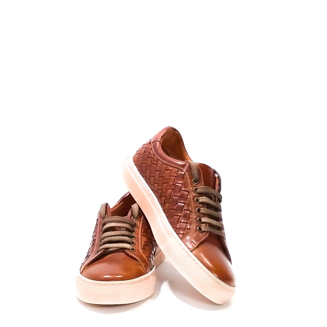 Sneakers intrecciata donna Pelletteria Allegrini Filippo D631 Coker - Pelletteria Allegrini