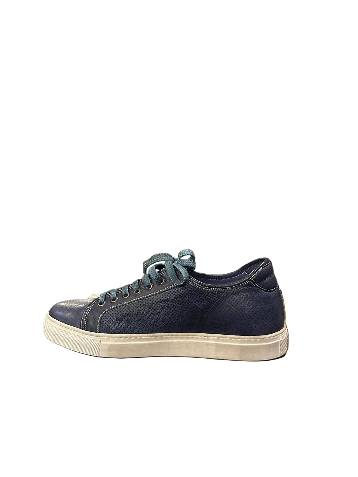 Sneakers uomo in pelle Pelletteria Allegrini Filippo Z841 Jeans - Pelletteria Allegrini