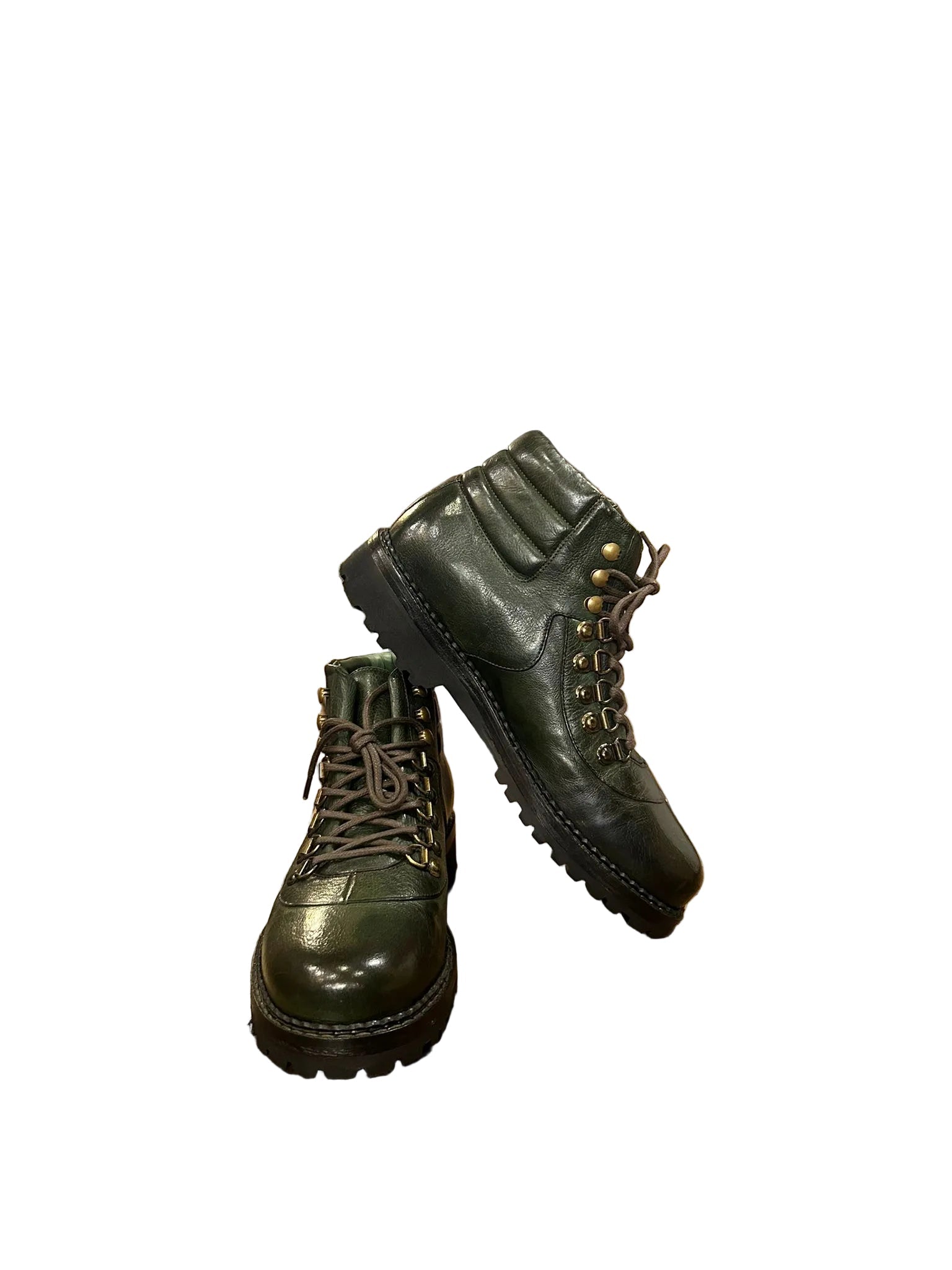 Stivaletti polacchi uomo in pelle Pelletteria Allegrini Filippo 4850 bosco - Pelletteria Allegrini