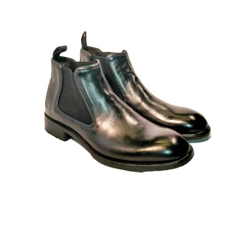 Stivaletto Chelsea uomo in pelle Pelletteria Allegrini Filippo 7976 nero - Pelletteria Allegrini