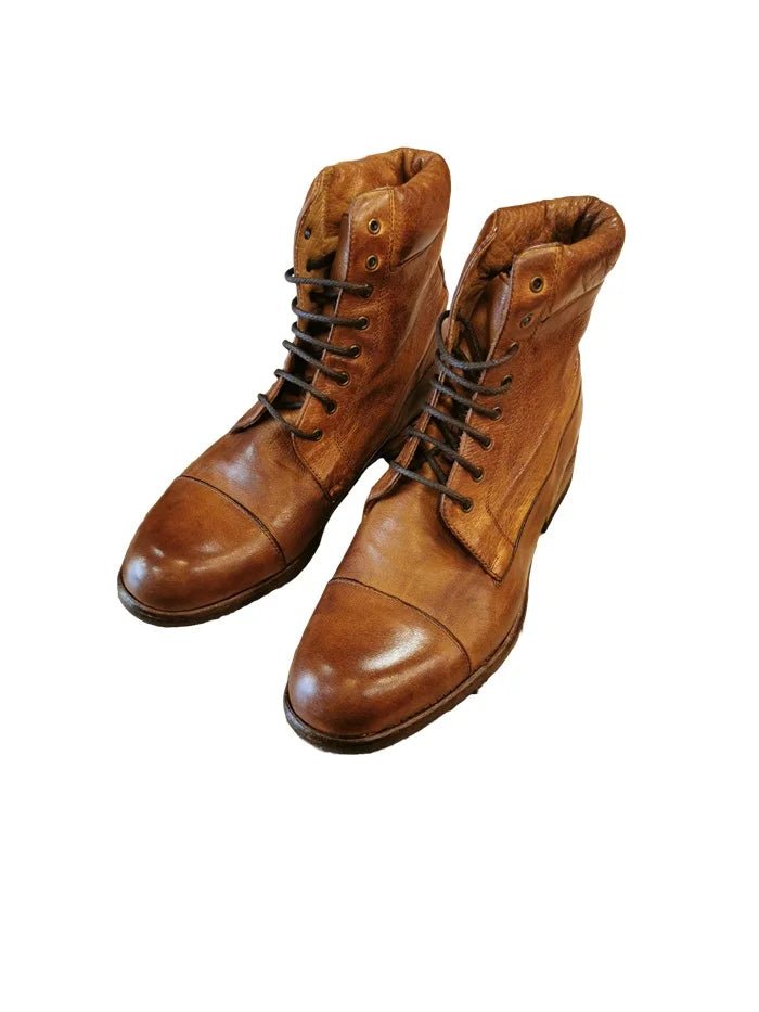 Stivaletto da donna in pelle con stringhe Pelletteria Allegrini Filippo D710 Cerro - Pelletteria Allegrini
