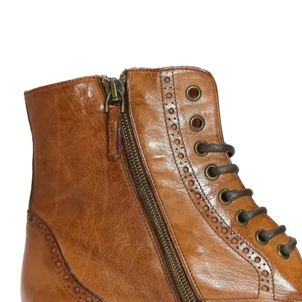 Stivaletto da uomo in pelle Pelletteria Allegrini Filippo 5295 Coker - Pelletteria Allegrini