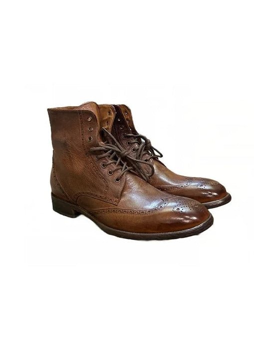 Stivaletto da uomo in pelle Pelletteria Allegrini Filippo 5295 Marrone - Pelletteria Allegrini
