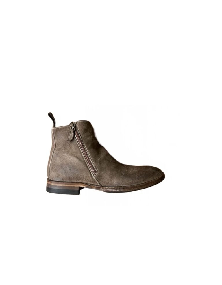Stivaletto donna con zip in pelle rovesciata Pelletteria Allegrini Filippo D284 Corda - Pelletteria Allegrini