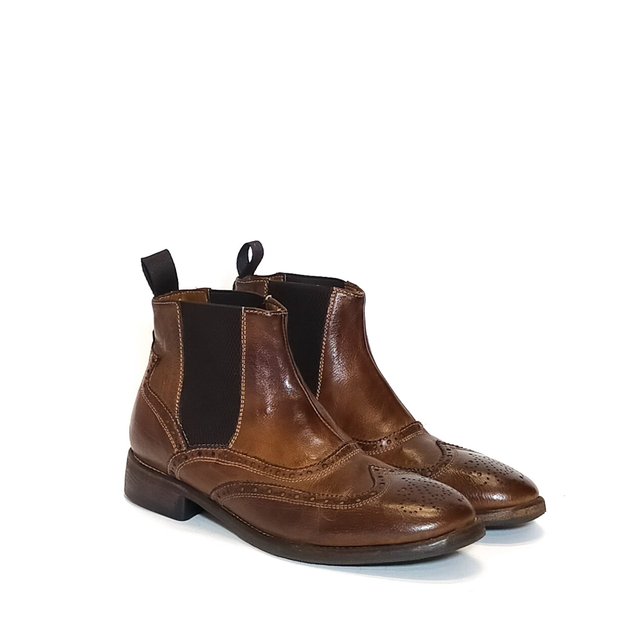 Stivaletto donna in pelle Pelletteria Allegrini Filippo 5264 Marrone - Pelletteria Allegrini
