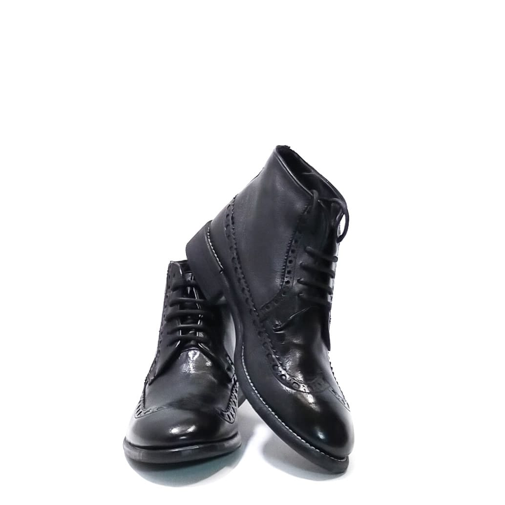 Stivaletto donna in pelle Pelletteria Allegrini Filippo D731 Nero - Pelletteria Allegrini