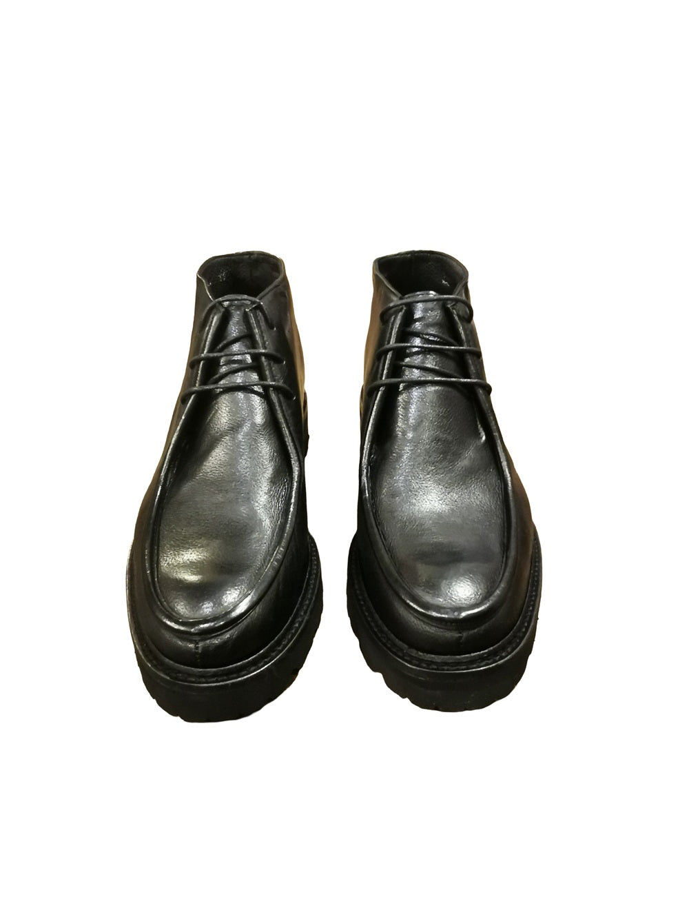 Stivaletto stringato da donna in pelle Pelletteria Allegrini Filippo PAMELA Nero