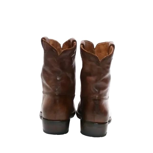 Stivaletto texano donna in pelle Pelletteria Allegrini Filippo 5258 Marrone - Pelletteria Allegrini