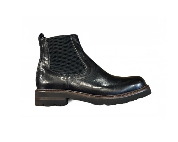 Stivaletto uomo in pelle Pelletteria Allegrini Filippo ANGIUS Nero - Pelletteria Allegrini