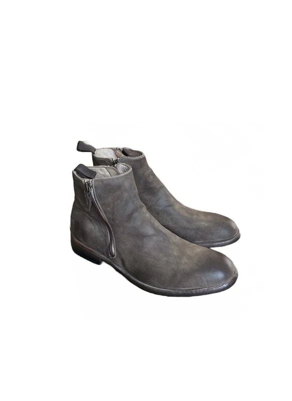 Stivaletto uomo in pelle rovesciata Pelletteria Allegrini Filippo 5232 Corda - Pelletteria Allegrini