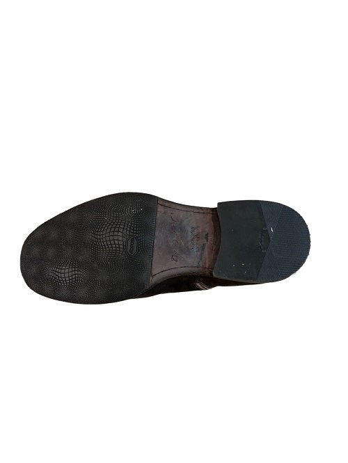 Stivaletto uomo in pelle rovesciata Pelletteria Allegrini Filippo 5232 ebano - Pelletteria Allegrini