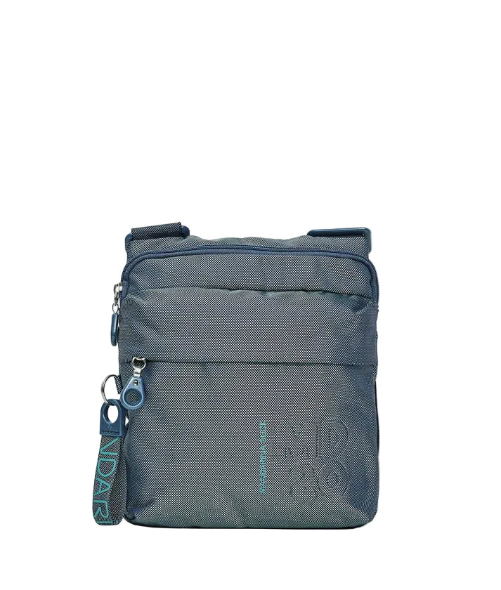 Tracolla in tessuto MD20 Mandarina Duck P10QMT04 Blue wing - Pelletteria Allegrini