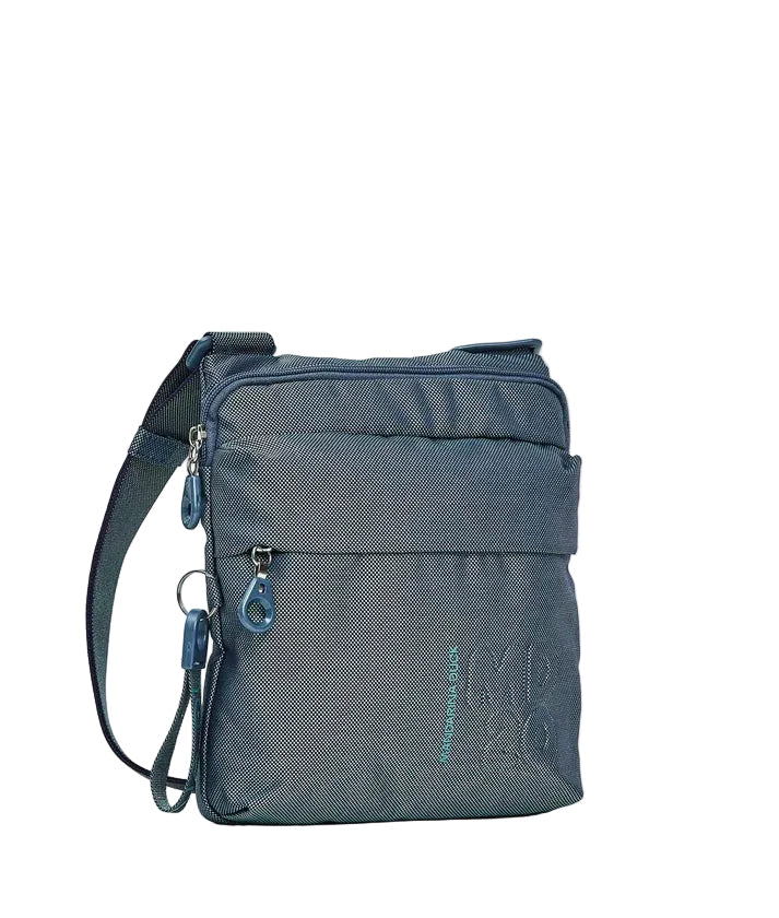 Tracolla in tessuto MD20 Mandarina Duck P10QMT04 Blue wing - Pelletteria Allegrini