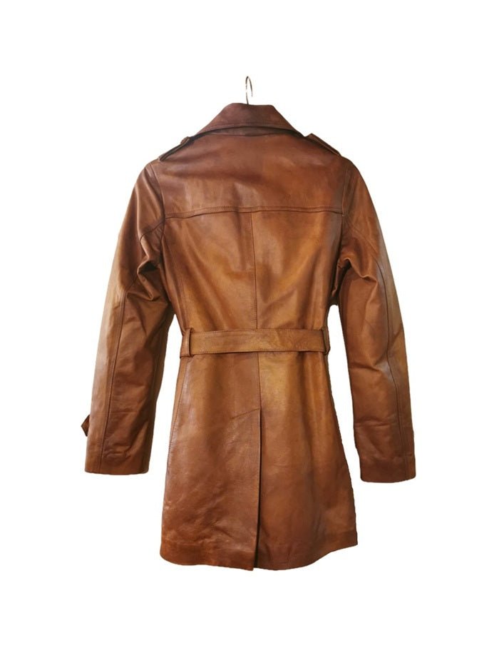 TRENCH donna in pelle Tuscany tamponato a mano Pelletteria Allegrini Filippo Rivista2 - Pelletteria Allegrini