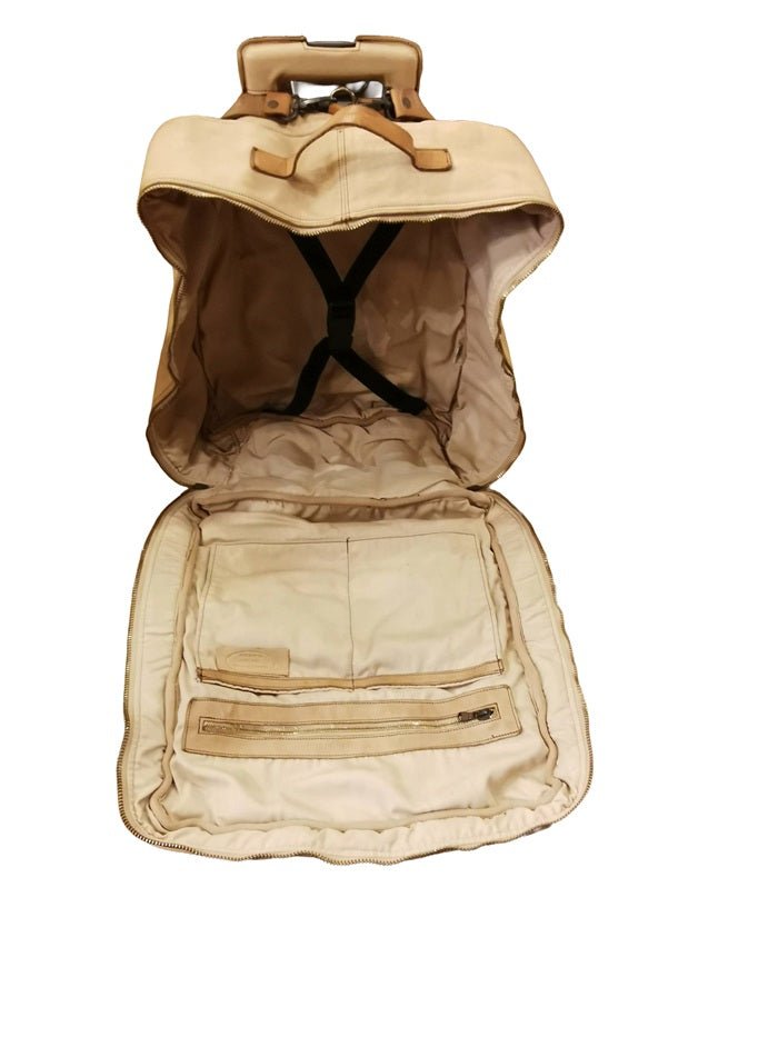 Trolley/zaino in pelle Pelletteria Allegrini Filippo 1604 Beige - Pelletteria Allegrini