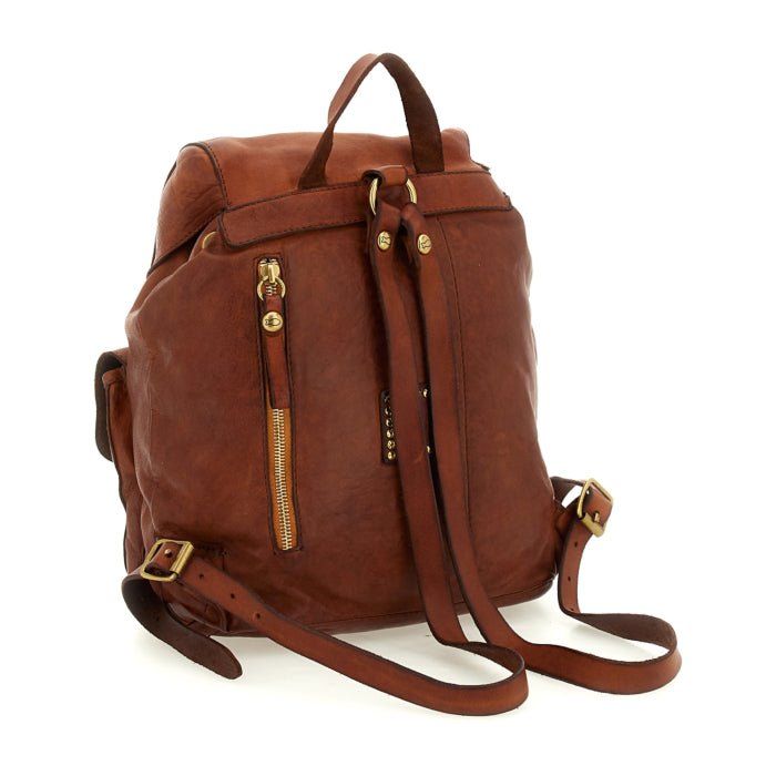 Zaino Berenice in pelle Campomaggi C044380ND X0007 cognac - Pelletteria Allegrini