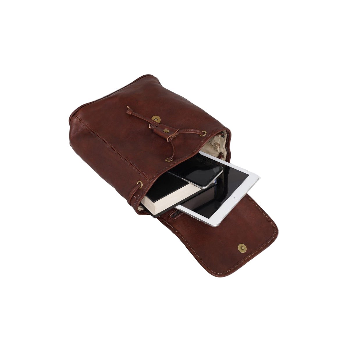 Zaino in cuoio I Medici 63/6400 Testa di moro - Pelletteria Allegrini