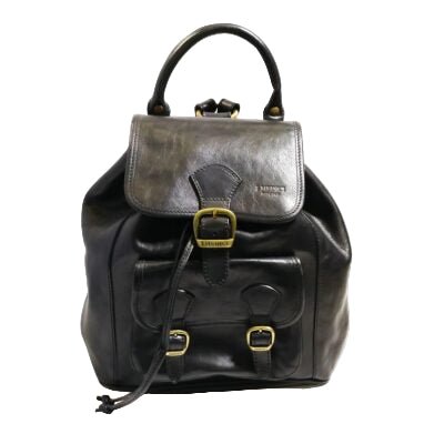 Zaino in cuoio I Medici 63/6800 Nero - Pelletteria Allegrini