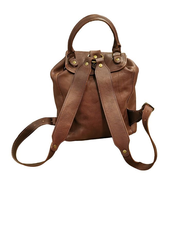 Zaino in cuoio I Medici 63/6800 testa di moro - Pelletteria Allegrini