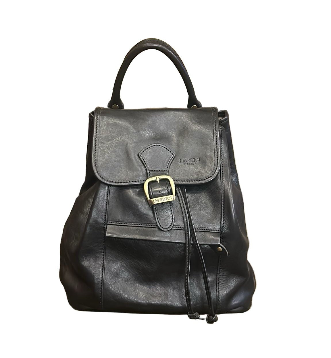 Zaino in cuoio I Medici 63/7000 nero - Pelletteria Allegrini