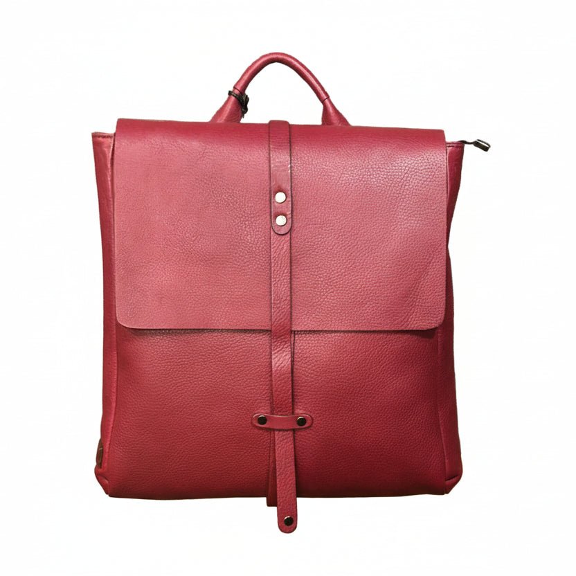 Zaino in pelle Bruno Rossi R22 bordeaux - Pelletteria Allegrini