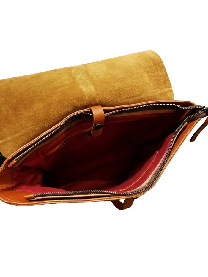 Zaino in pelle Bruno Rossi R22 Brandy - Pelletteria Allegrini