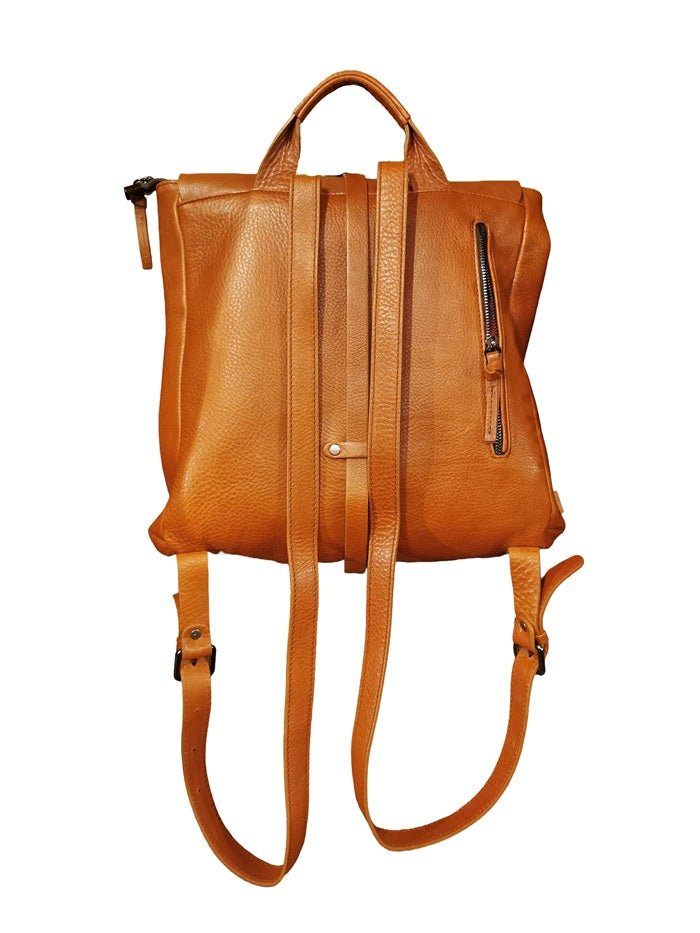 Zaino in pelle Bruno Rossi R22 Brandy - Pelletteria Allegrini