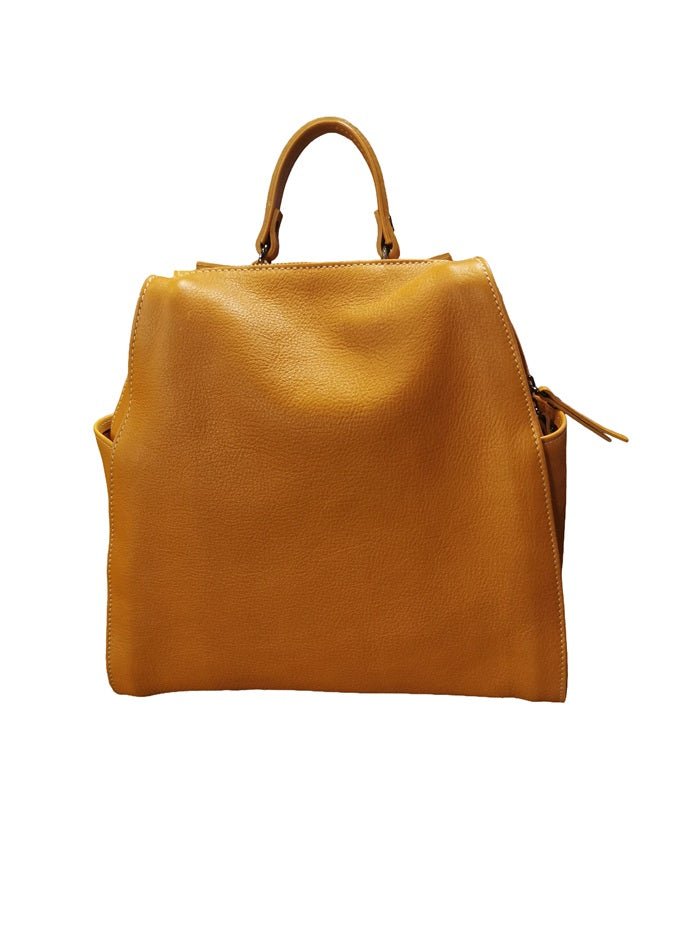 Zaino in pelle Bruno Rossi R342/P Biscotto - Pelletteria Allegrini