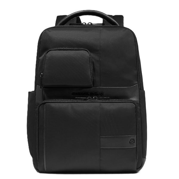 Zaino in tessuto e pelle porta pc 14" Piquadro CA6238W129 Nero - Pelletteria Allegrini