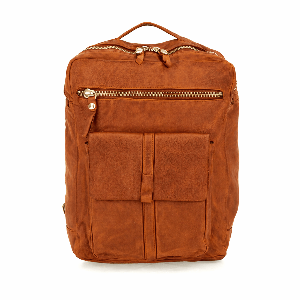 Zaino Melograno in pelle Campomaggi C044670ND X2298 cognac - Pelletteria Allegrini