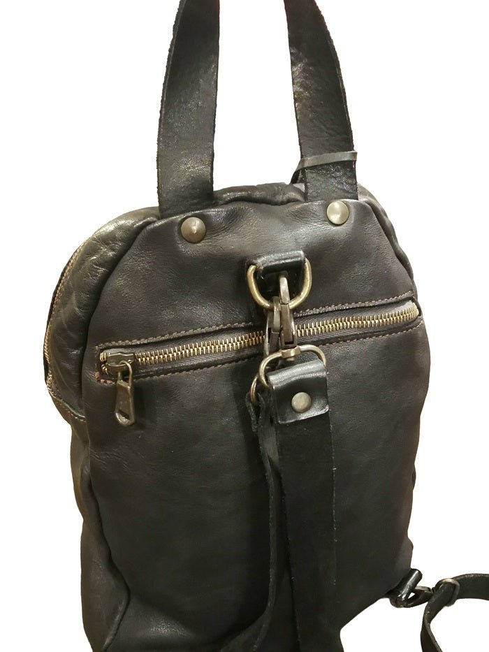 Zaino piccolo in pelle Pelletteria Allegrini Filippo 1618 Nero - Pelletteria Allegrini