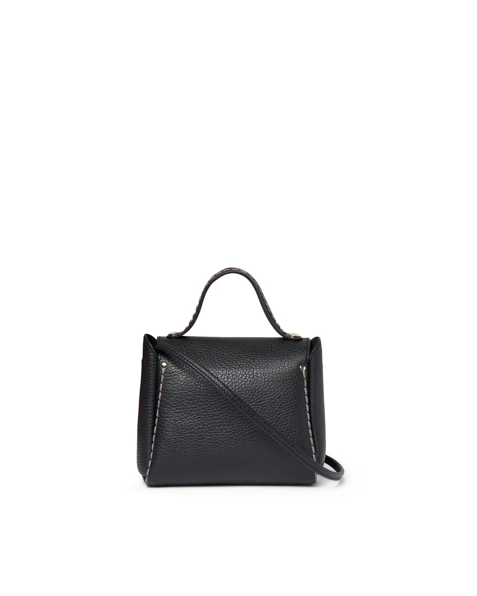 Borsa piccola in pelle Visonà 20640 nero