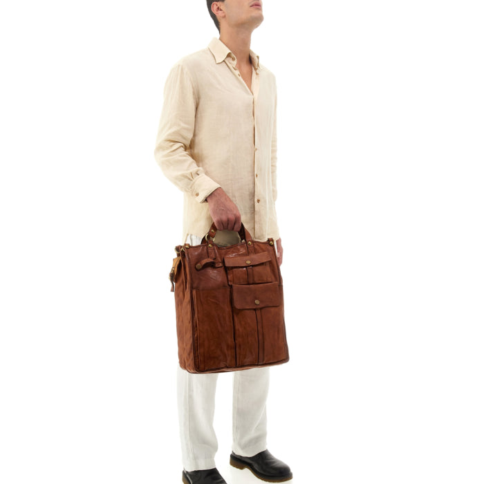 Borsa Tokyo in pelle Campomaggi C014520ND X0001 cognac