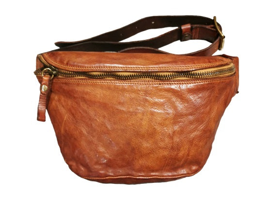 Leather bum bag Campomaggi C018420ND X0001 Cognac